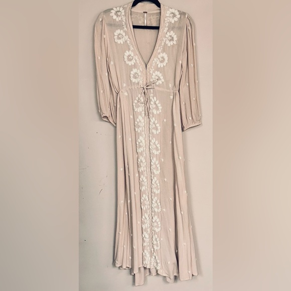 Free People Embroiled Boho Peasant Maxi Dress Free People Embroiled Boho Peasant Maxi Dress